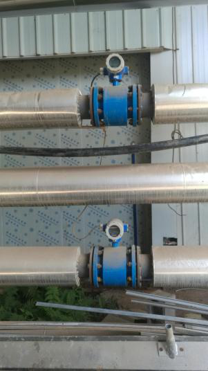 電磁流量計現場安裝圖